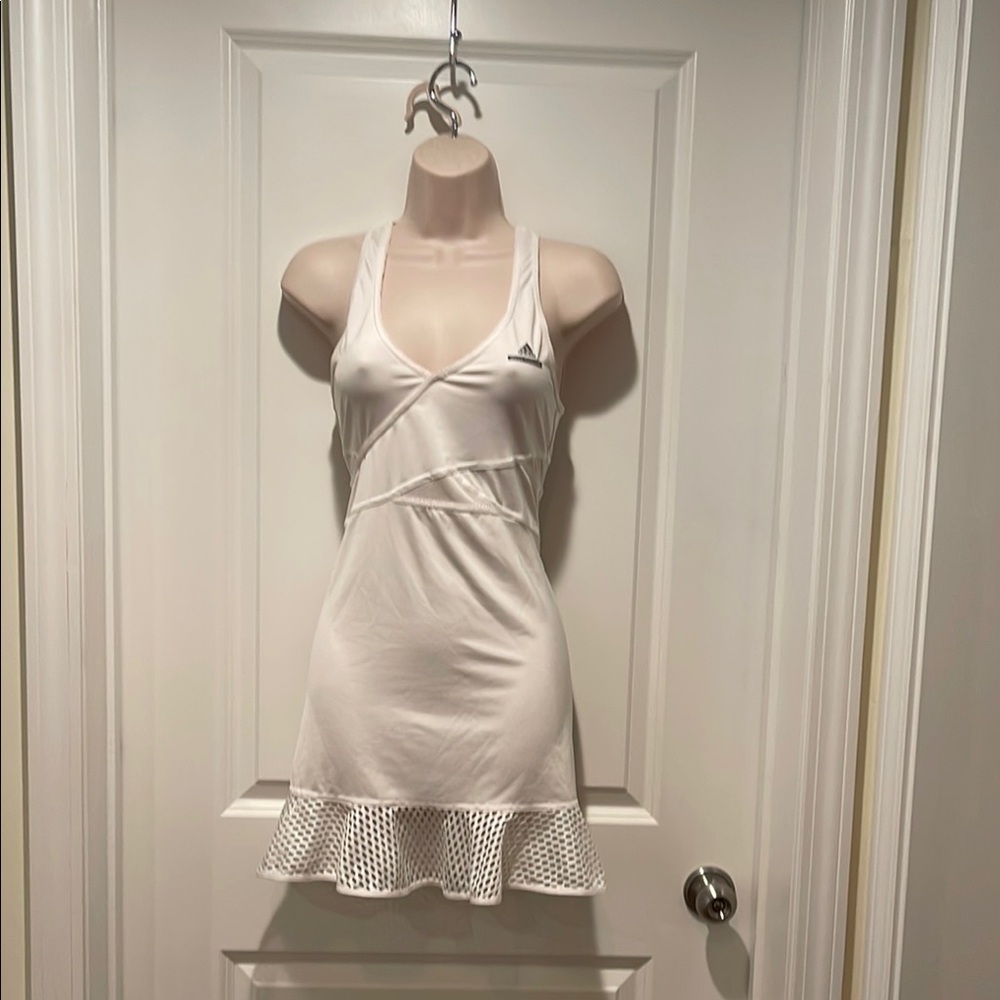 Adidas by stella McCartney  White tennis Dress with Flirty Ruffle